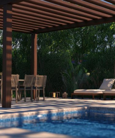 Pergolados de madeira para piscina: o investimento que valoriza