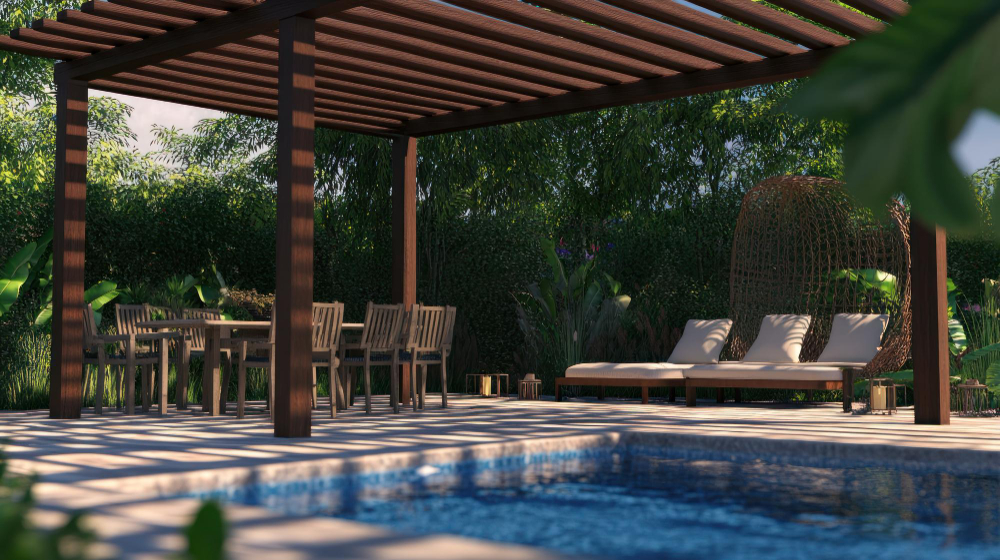 Pergolados de madeira para piscina: o investimento que valoriza