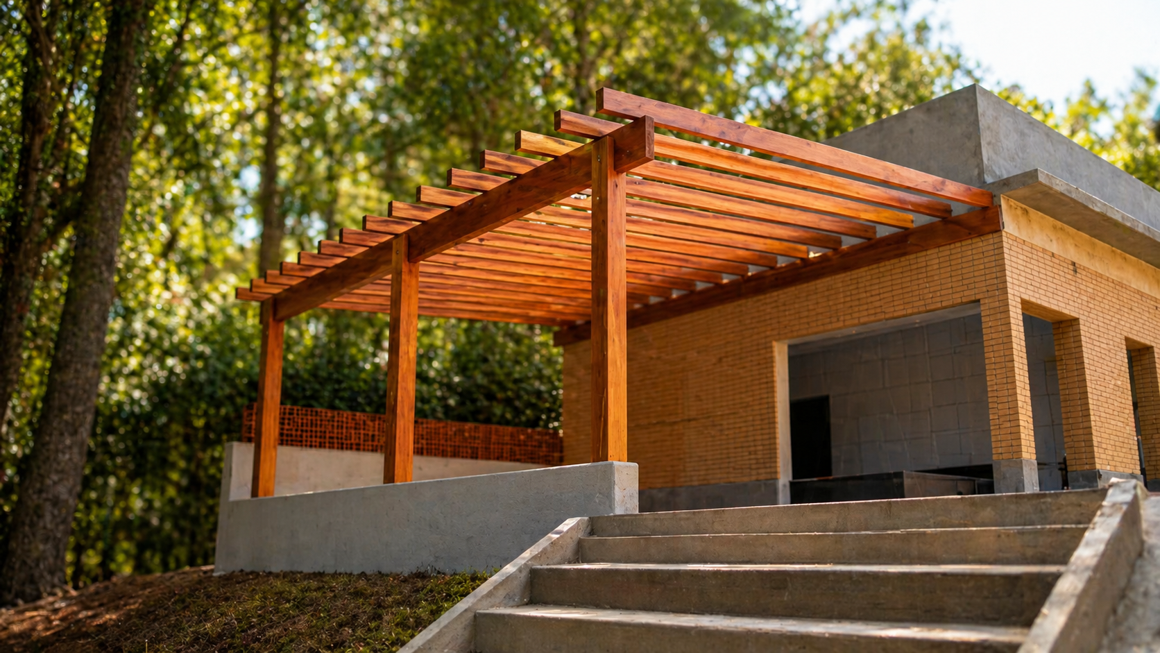 Quanto custa um pergolado de madeira sob medida com bom acabamento?